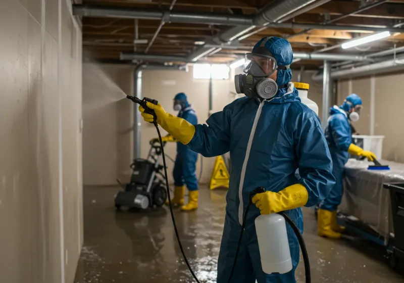 Basement Sanitization and Antimicrobial Treatment process in Williamsport, IN